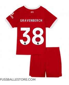 Günstige Liverpool Ryan Gravenberch #38 Heimtrikotsatz Kinder 2023-24 Kurzarm (+ Kurze Hosen)